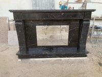 Chimenea mármol negro marquina pulido 04