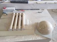 Cúpula y columnas de mármol crema marfil