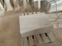 Corte de marmol blanco macael previo a fabricación del fregadero