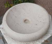 Lavabo en travertino romano claro 2